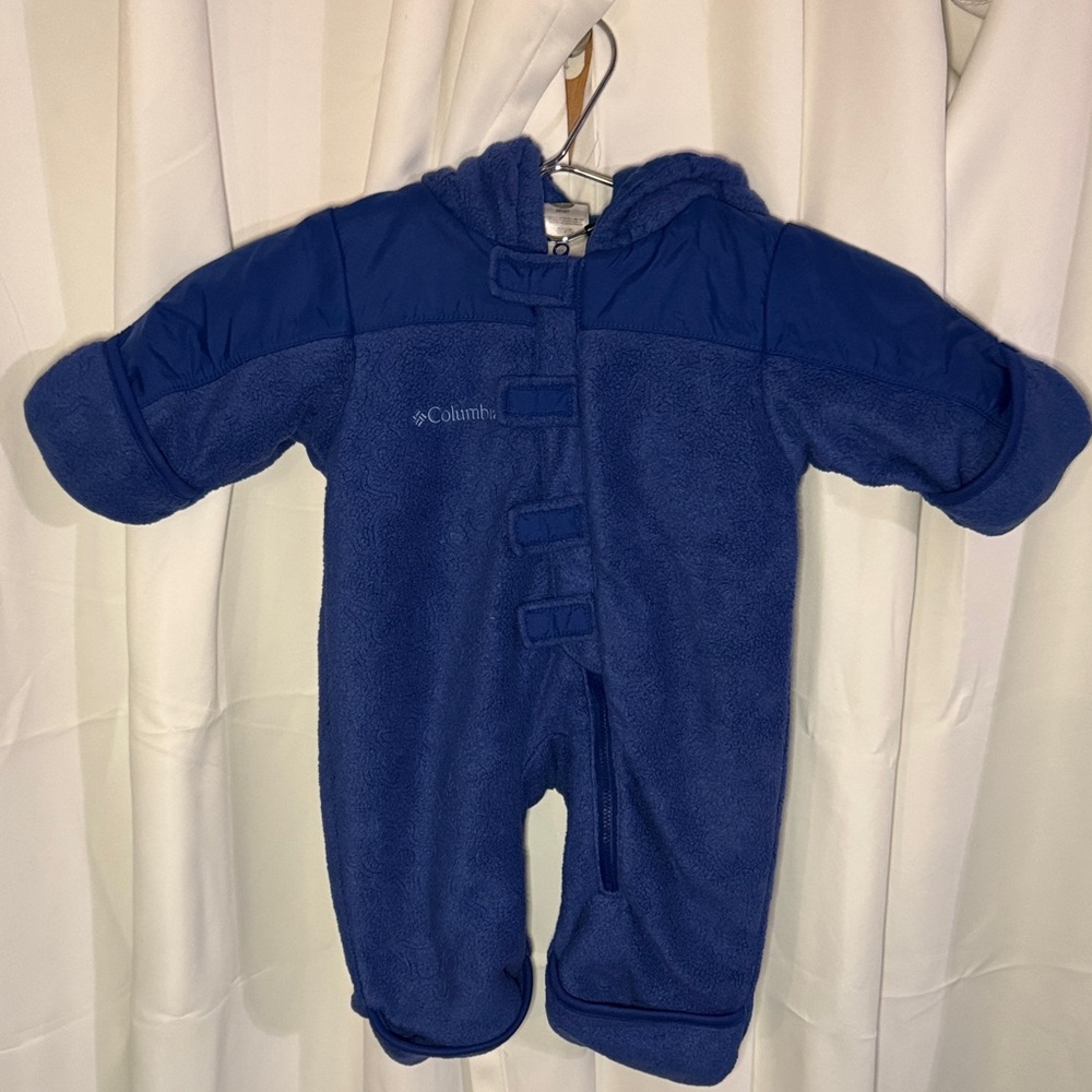 Columbia Zip Hooded Snowsuit Blue size 6 months